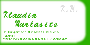 klaudia murlasits business card